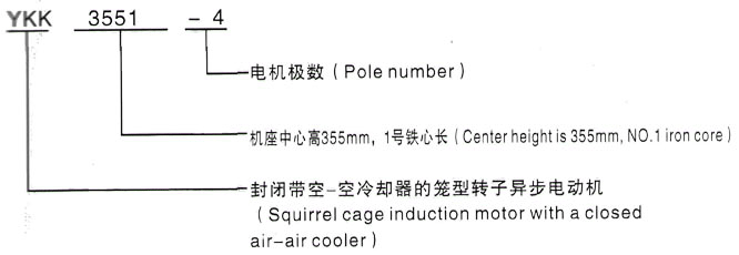 YKK系列(H355-1000)高压武陵源三相异步电机西安泰富西玛电机型号说明